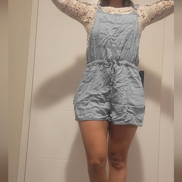 Used Bluenotes denim shirt overalls size Medium - Picture 3 of 4